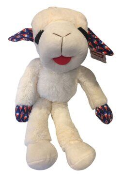 Lamb Chop Floppy Popsicle Print Extra Large 18" Squeaker Plush Dog Toy